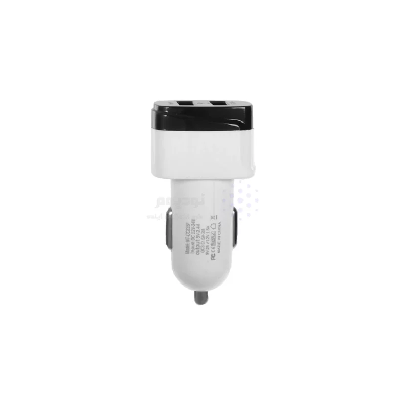 شارژر فندکی فست دو پورت Nitu مدل NT-CC835F به همراه کابل شارژ Type-C - سفید - تصویر 3