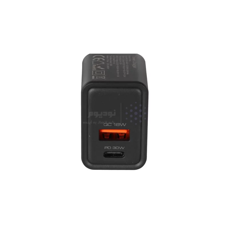 شارژر دیواری PD و فست دو پورت Yesido مدل YC64 30W - مشکی (گارانتی 18 ماه تعویض نیکان همراه) مجهز به فناوری GAN - تصویر 5