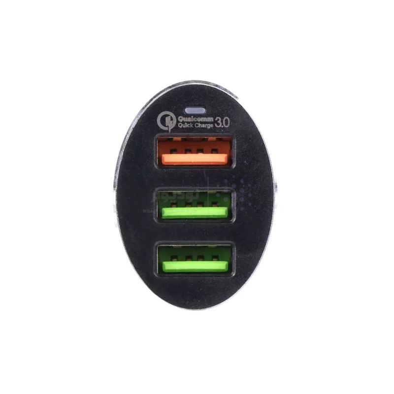 شارژر فندکی فست سه پورت JBQ مدل C703Q 36W همراه با کابل اندروید - خاکستری (گارانتی یکساله رصاصی) - تصویر 4