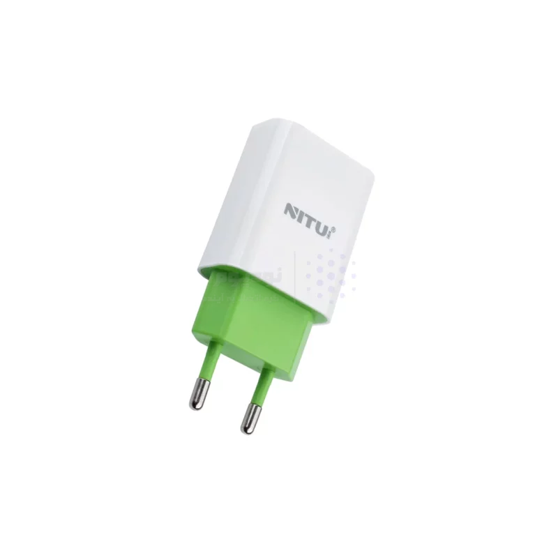 شارژر دیواری فست تک پورت NITU مدل NT-TC066F به همراه کابل شارژ آیفون - سفید سبز (گارانتی 18 ماه تعویض نیکان همراه) - تصویر 5