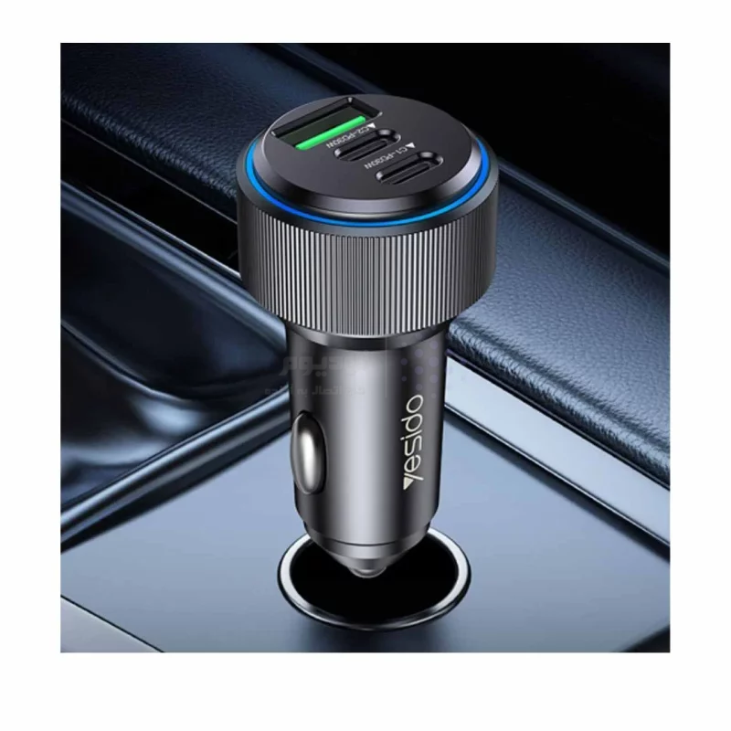 شارژر فندکی PD و فست سه پورت Yesido مدل Y59 200W - مشکی (گارانتی 18 ماه تعویض نیکان همراه) - تصویر 3