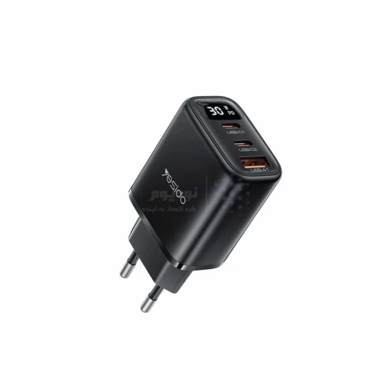 شارژر دیواری PD و فست سه پورت 30 وات Yesido مدل YC69 30W - مشکی (گارانتی 18 ماه تعویض نیکان همراه) - تصویر 4