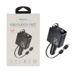 شارژر فندکی PD و فست شارژ سه پورت Yesido مدل Y71 125W- مشکی (گارانتی 18 ماه تعویض نیکان همراه)