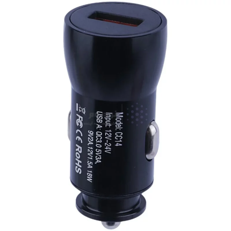 شارژر فندکی فست تک پورت Hicostar مدل CC14 18W - مشکی - تصویر 4