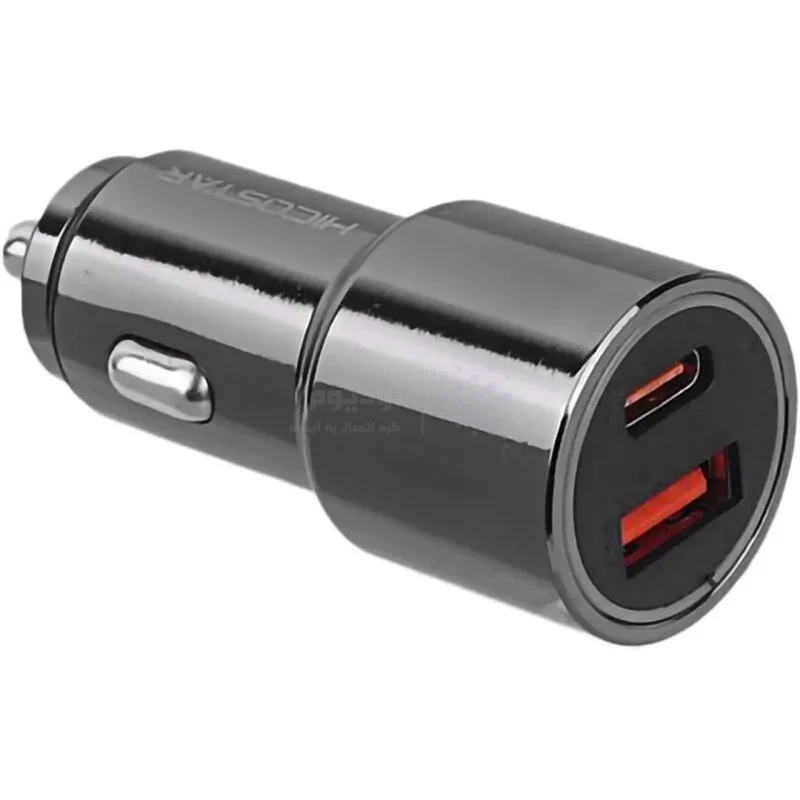 شارژر فندکی فست و PD دو پورت Hicostar مدل CC32 67W - مشکی - تصویر 3