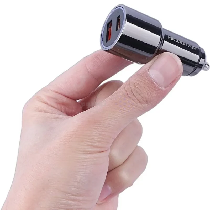 شارژر فندکی فست و PD دو پورت Hicostar مدل CC32 67W - مشکی - تصویر 5