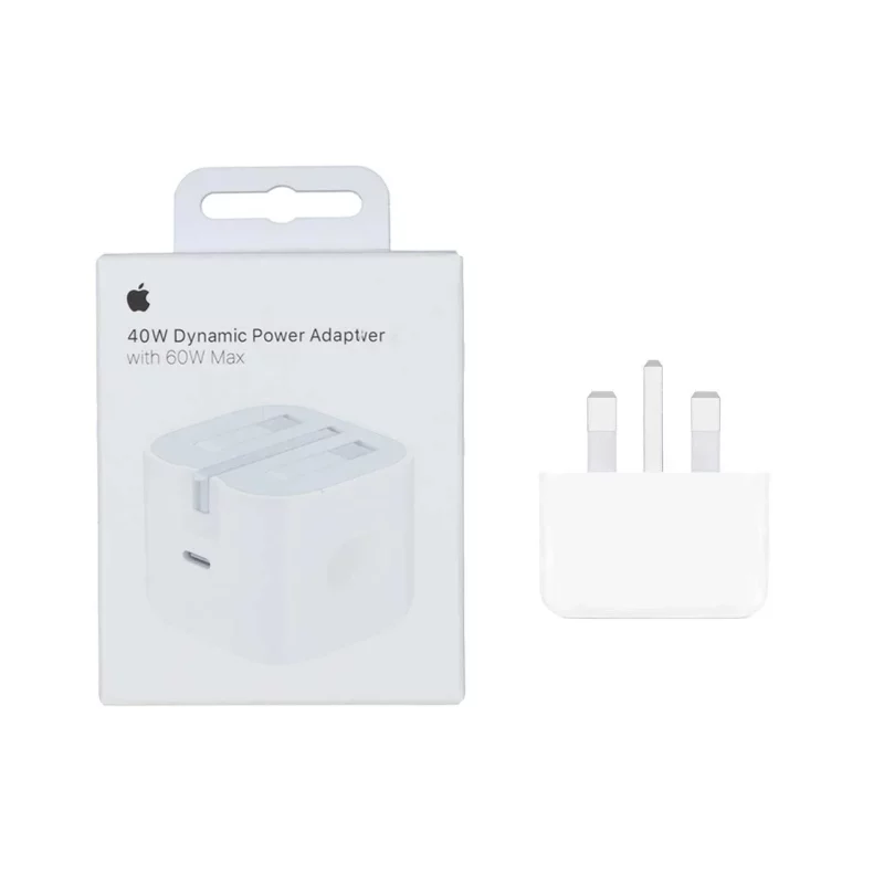 شارژر 40 وات اپل مدل 40W Dynamic Power Adapter with 60W Max - اصل چین (گارانتی 18 ماهه تعویض اچ دی سرویس ) - تصویر 2