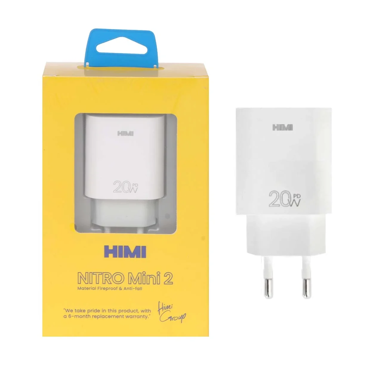 1585-1656322-1 شارژر دیواری فست و PD تک پورت HIMI مدل Nitro Mini 2 VQ-T47 20W - سفید (6 ماه گارانتی تعویض شرکتی) - تصویر 1