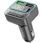 شارژر فندکی فست سه پورت و گیرنده بلوتوثی Earldom FM مدل ET-M96 - مشکی - تصویر 3