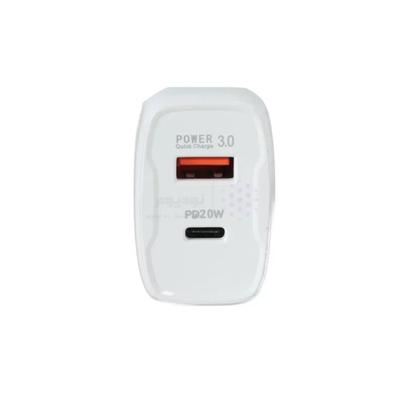 شارژر دیواری فست و PD دو پورت +Lindos مدل LN-CH1 20W به همراه کابل شارژ اندروید - سفید (گارانتی تعویض یکساله شرکتی) - تصویر 5