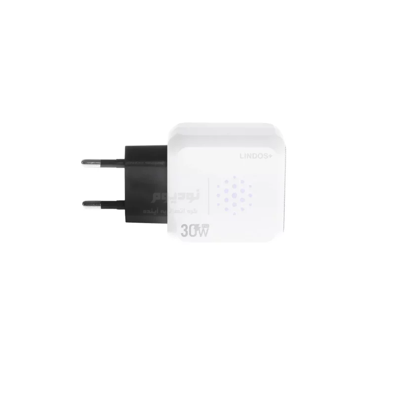 شارژر دیواری فست و PD دو پورت +Lindos مدل LN-CH30 30W به همراه کابل شارژ Type-C To Type-C - سفید (گارانتی تعویض یکساله شرکتی) - تصویر 4