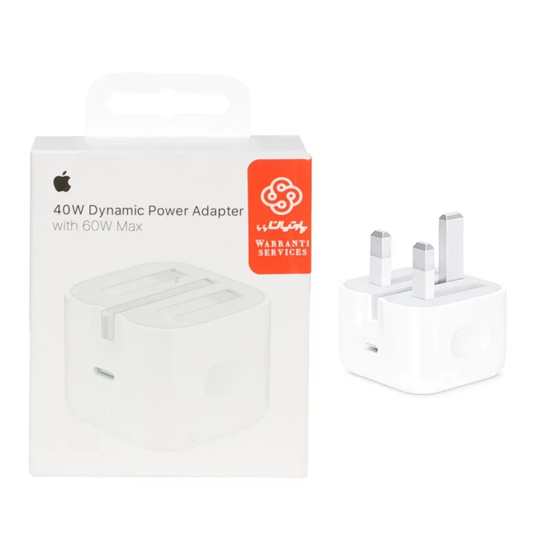 شارژر 40 وات اپل مدل 40W Dynamic Power Adapter with 60W Max (گارانتی پارتیان پایا) - تصویر 2