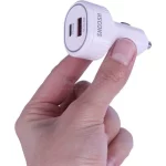 شارژر فندکی فست و PD دو پورت Shoosh مدل SH-806 67.5W - سفید - SMO - تصویر 5