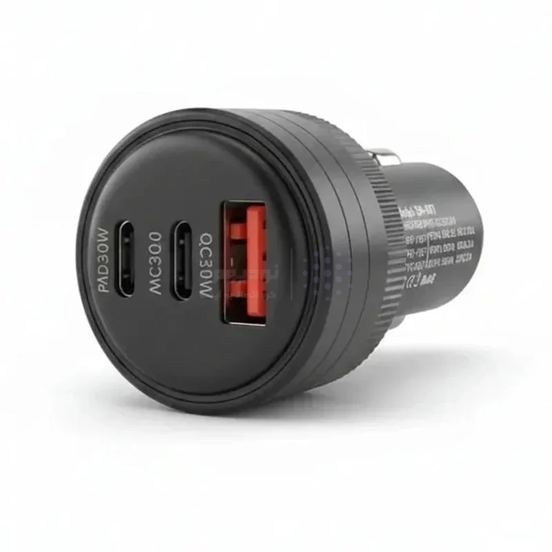 شارژر فندکی فست و PD سه پورت Shoosh مدل SH-807 78W - مشکی - SMO - تصویر 3