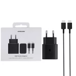 شارژر دیواری دوپین PD و فست تک پورت Samsung مدل ET-T4511 45W به همراه کابل شارژ Type-C To Type-C - مشکی - اصل چین (گارانتی 18 ماهه تعویض اچ دی سرویس )