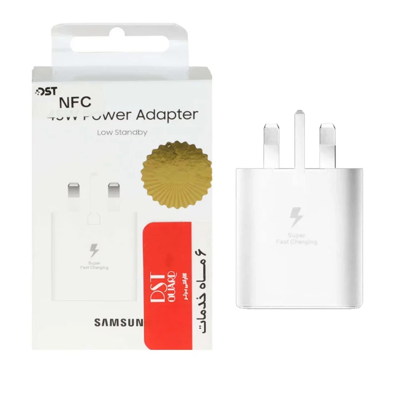 شارژر دیواری فست و PD تک پورت Samsung مدل EP-T4511 45W - سفید - Low Standby مجهز به فناوری NFC (گارانتی شش ماهه DST) - تصویر 2