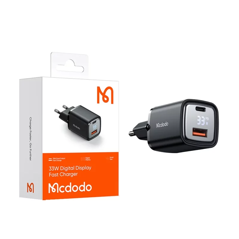 شارژر دیواری PD و فست شارژ دو پورت Mcdodo مدل CH-1701 - مشکی (گارانتی متین) - تصویر 2