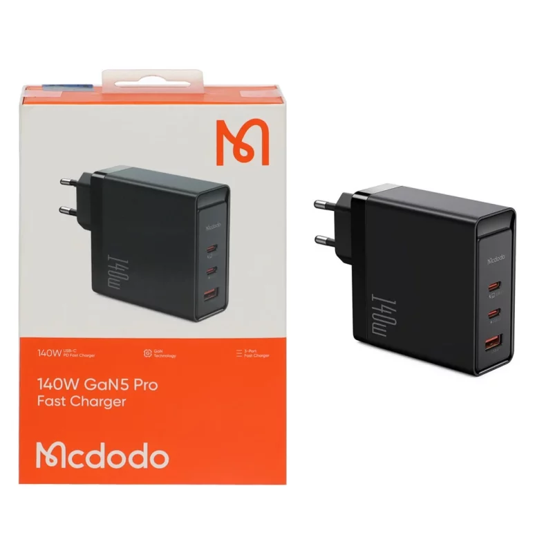 شارژر دیواری فست سه پورت Mcdodo مدل CH-2911 140W - مشکی (گارانتی متین) - تصویر 2