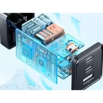 شارژر دیواری PD و فست شارژ سه پورت Mcdodo مدل CH-154 70W - مشکی (گارانتی متین) - تصویر 3