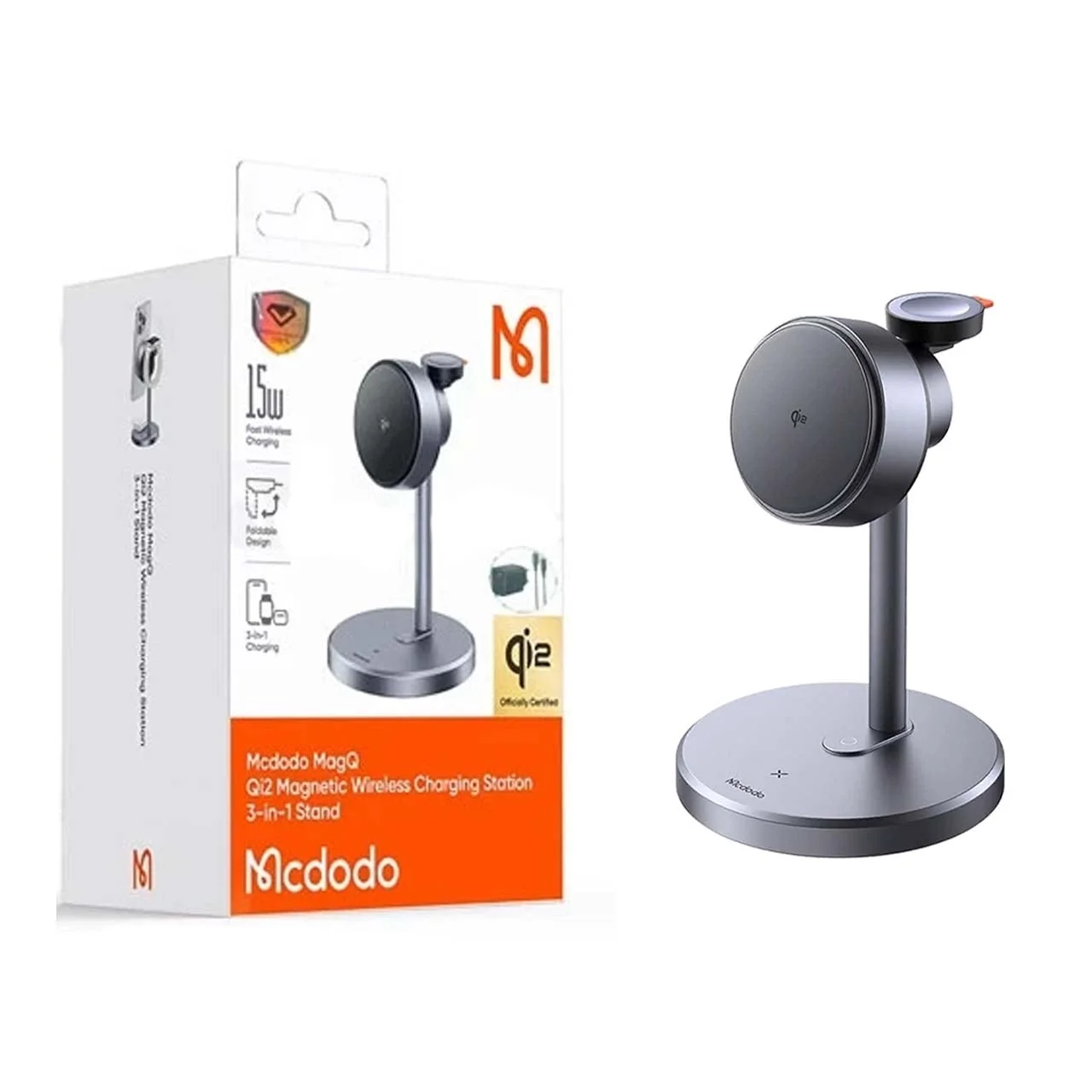1585-1732622-1 شارژر وایرلس سه کاره Mcdodo مدل CH-246 - مشکی (گارانتی متین) - تصویر 1