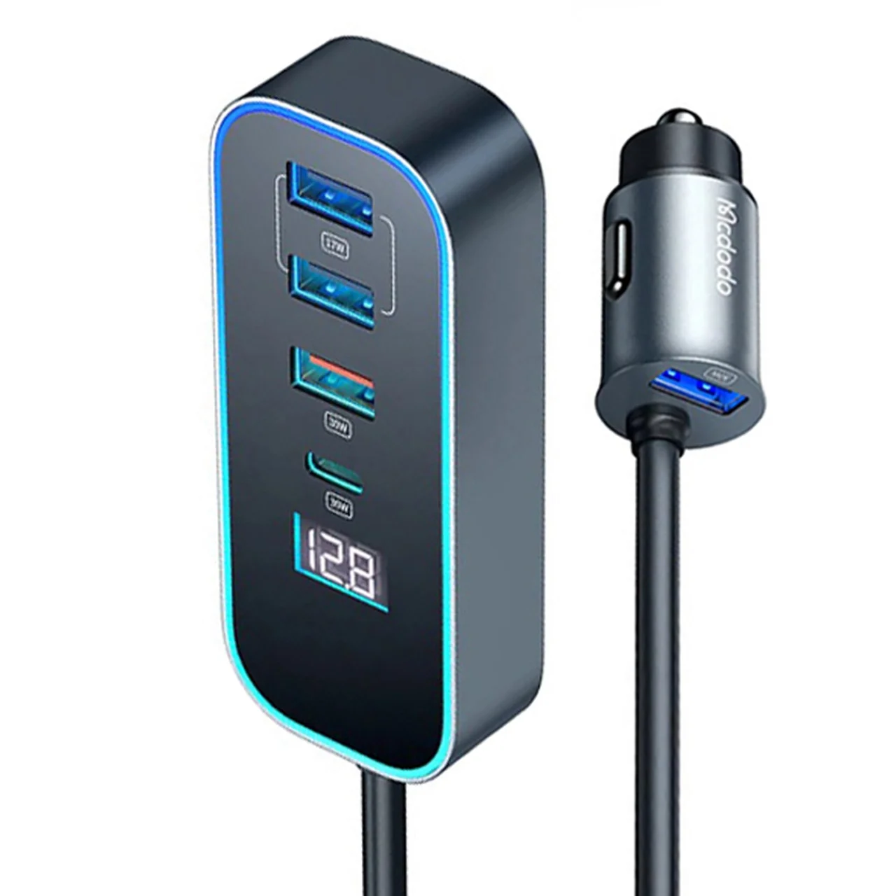 1585-1732636-1 شارژر فندکی فست پنج پورت Mcdodo مدل CC-190 107W - خاکستری تیره (گارانتی متین) - تصویر 1