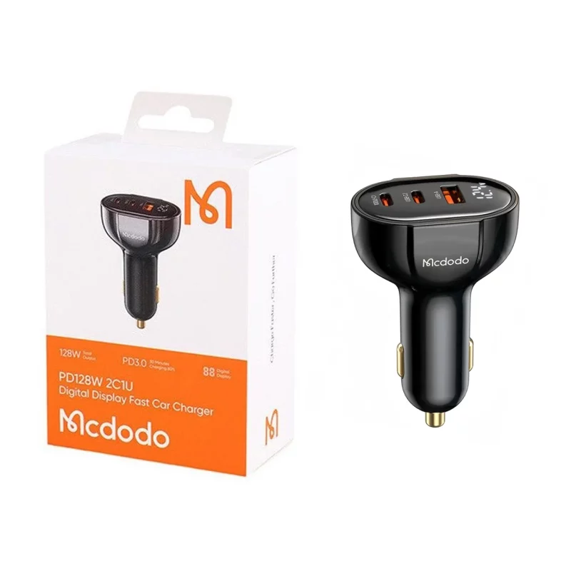 شارژر فندکی PD و فست سه پورت Mcdodo مدل CC-445 128W - مشکی (گارانتی متین) - تصویر 2