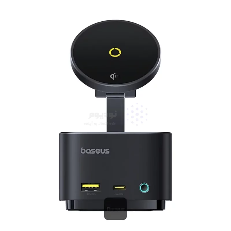 هاب 7 پورت و شارژر وایرلس Baseus مدل MagPro II BS-OH122 - خاکستری (گارانتی آونگ) - تصویر 4
