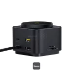 هاب 7 پورت و شارژر وایرلس Baseus مدل MagPro II BS-OH122 - خاکستری (گارانتی آونگ) - تصویر 5
