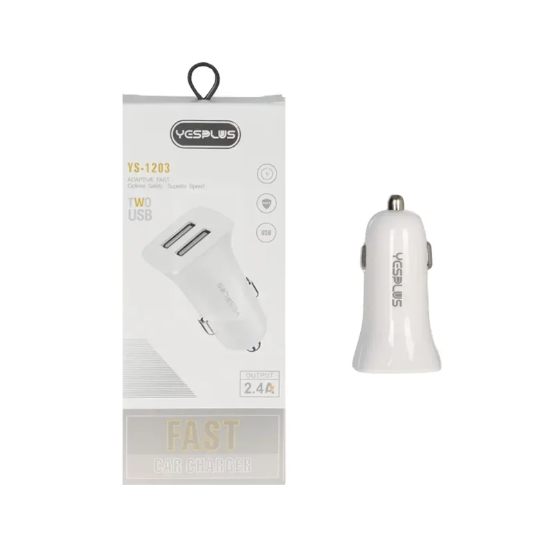 شارژر فندکی فست دو پورت Yes Plus مدل YS-1203 - سفید - YSP - تصویر 2