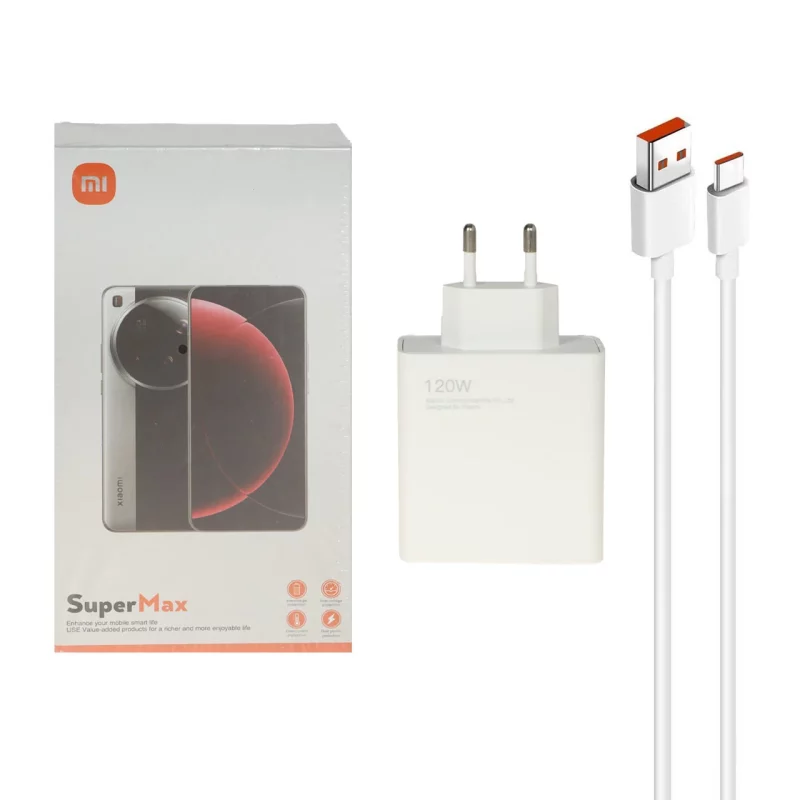 شارژر دیواری فست تک پورت Xiaomi مدل Super Max DY-13-EZ 120W - سفید - به همراه کابل شارژ MMS - Type-C (گارانتی شش ماهه YA) - تصویر 2