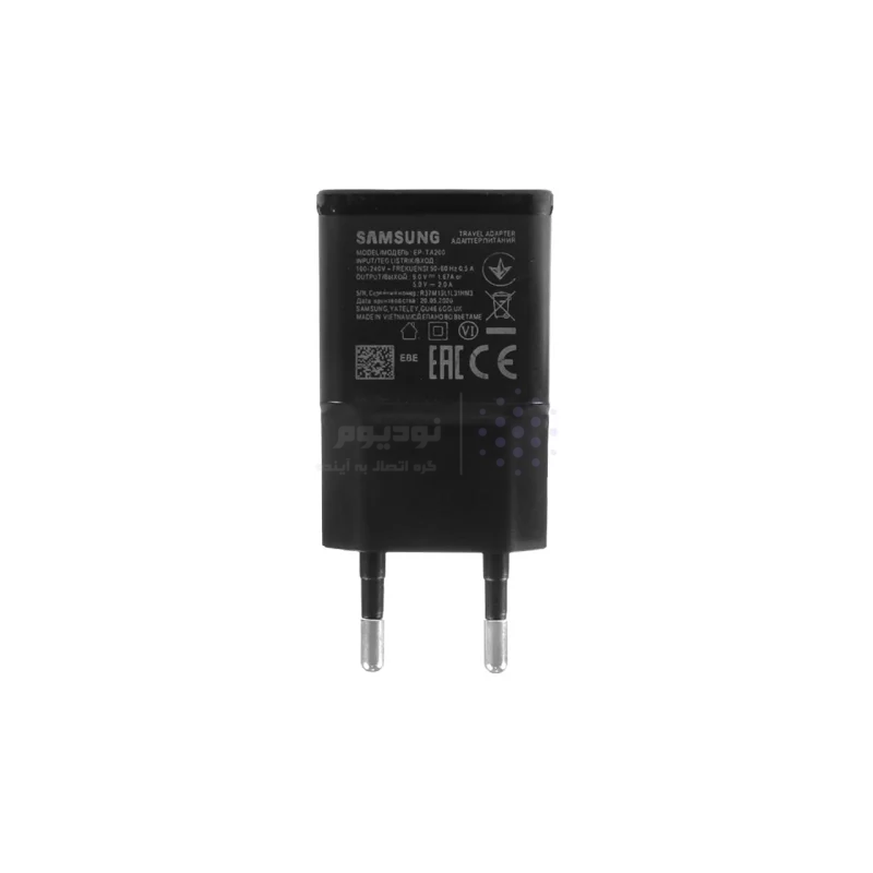شارژر دیواری سرکارتنی فست تک پورت Samsung مدل S10 - مشکی (گارانتی شش ماهه نیکان همراه) - تصویر 3