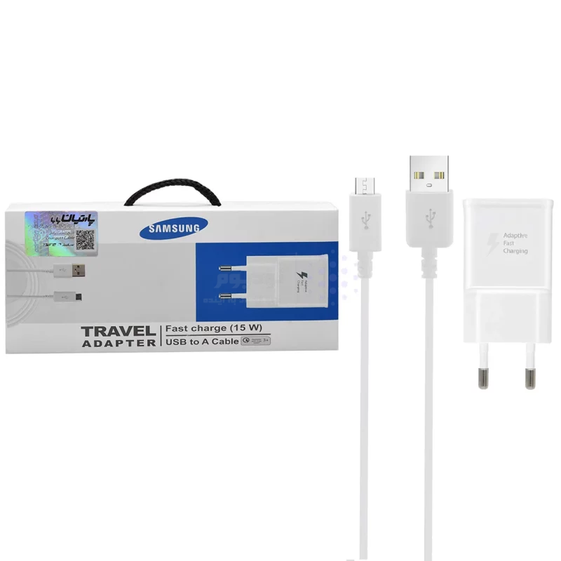شارژر دیواری فست Samsung مدل EP-TA200 همراه کابل اندروید سفید (گارانتی پارتیان پایا) - تصویر 4