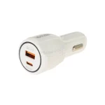 شارژر فندکی PD و فست دو پورت V-Smart مدل VS-17 55W - سفید - BSA - تصویر 4