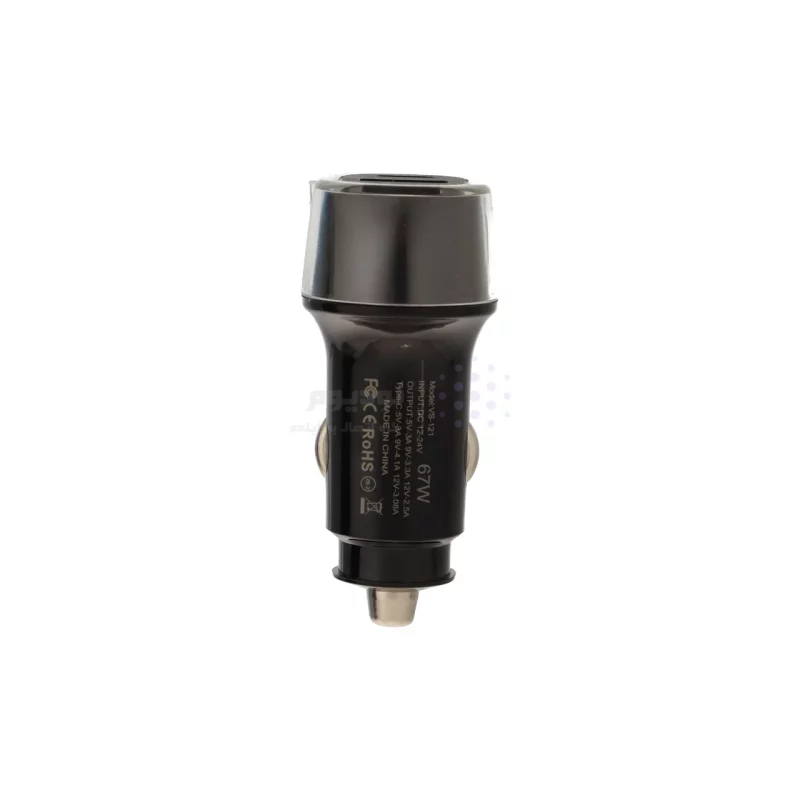 شارژر فندکی فست دو پورت V-Smart مدل VS-121 38W - مشکی - BSA - تصویر 3
