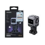 شارژر دیواری PD و فست سه پورت UGREEN مدل Robot Gan Uno RG CD361 65W - مشکی (گارانتی 18 ماهه آسان پیشرو)(25685B)
