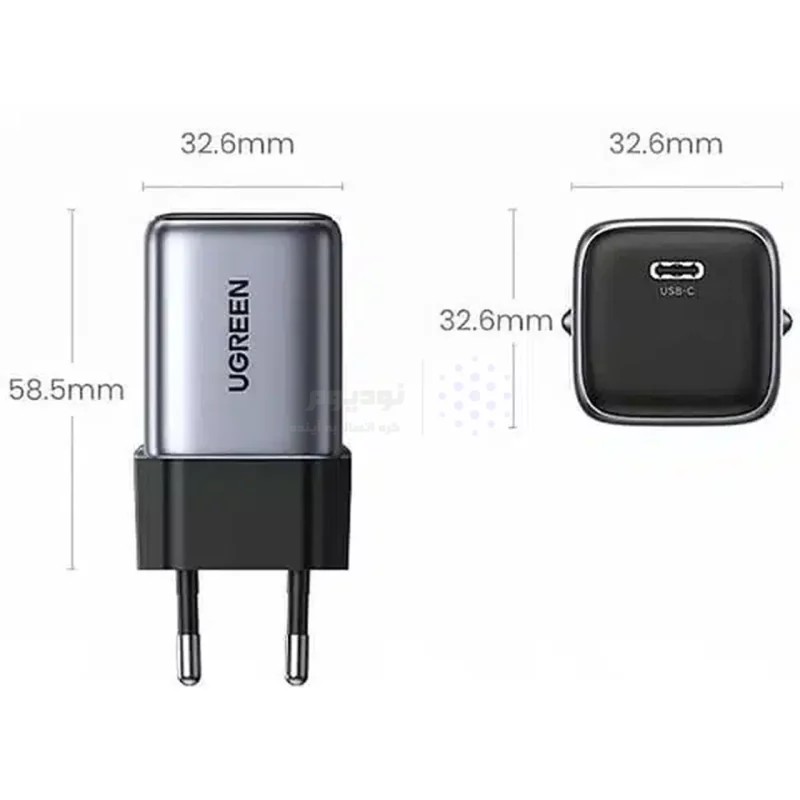 شارژر دیواری PD و فست تک پورت UGREEN مدل Nexode CD319 30W - مشکی (گارانتی 18 ماهه آسان پیشرو)(90666) - تصویر 3