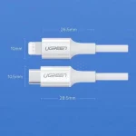 شارژر دیواری PD و فست تک پورت UGREEN مدل CD137 20W به همراه کابل شارژ Type-C To Lightning - سفید (گارانتی 18 ماهه آسان پیشرو)(50698) - تصویر 10