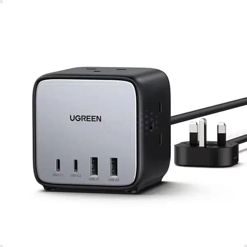 چندراهی برق و شارژر رومیزی UGREEN مدل DigiNest Cube (2C2A) CD268 65W - مشکی (گارانتی 18 ماهه آسان پیشرو)(60113) - تصویر 3