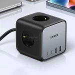 چندراهی برق و شارژر رومیزی UGREEN مدل DigiNest Cube (2C2A) CD268 65W - مشکی (گارانتی 18 ماهه آسان پیشرو)(60113) - تصویر 4