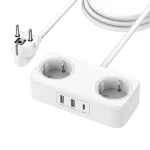 چندراهی برق و شارژر رومیزی UGREEN مدل DigiNest Life (2A1C) CD280 30W - سفید (گارانتی 18 ماهه آسان پیشرو)(50683)