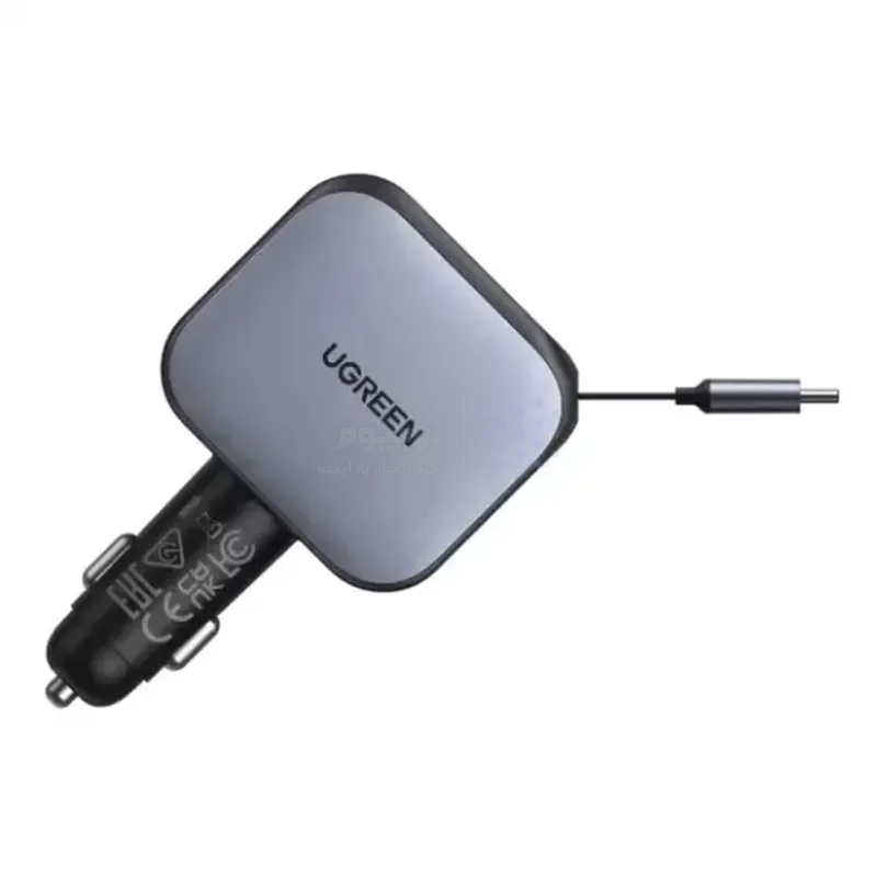 شارژر فندکی PD و فست سه پورت UGREEN مدل Nexode EC604 145W به همراه کابل متصل Type-C - مشکی (گارانتی 18 ماهه آسان پیشرو)(55910B) - تصویر 3