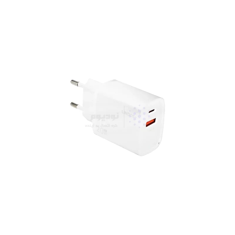 شارژر دیواری PD و فست دو پورت +Lindos مدل LN-CH40 20W به همراه کابل شارژ Type-C - سفید (گارانتی تعویض یکساله شرکتی) - تصویر 5