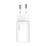 شارژر دیواری فست و PD تک پورت Baseus مدل Super Si 1C 20W - سفید (گارانتی 24 ماهه آونگ) - تصویر 3