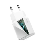 شارژر دیواری فست و PD تک پورت Baseus مدل Super Si 1C 20W - سفید (گارانتی 24 ماهه آونگ) - تصویر 6