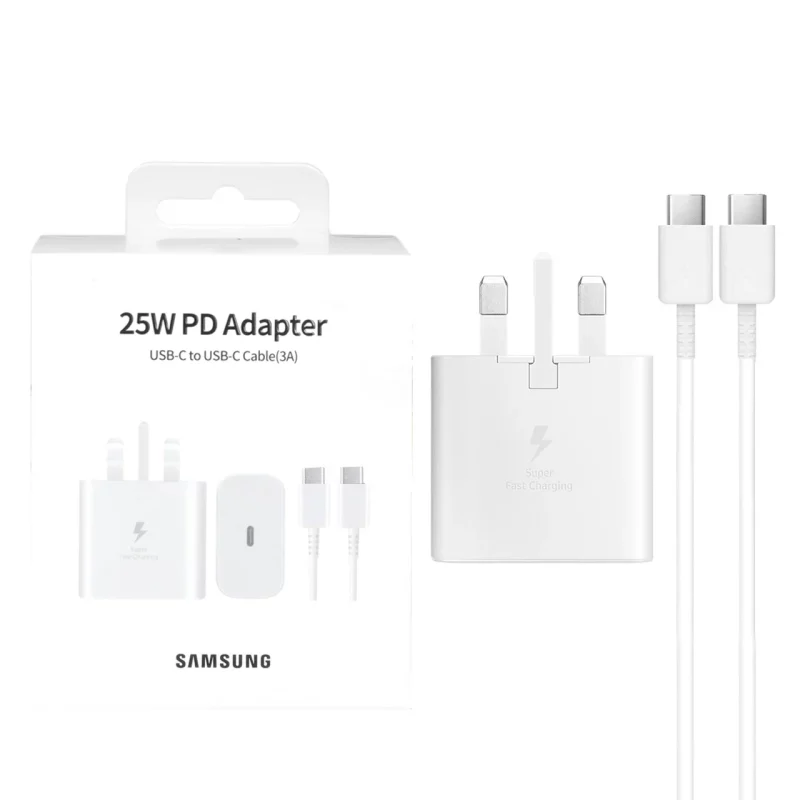 شارژر دیواری سه پین فست و PD تک پورت SAMSUNG Type-C مدل EP-TA800 25W به همراه کابل شارژ Type-C - سفید - ویتنام (گارانتی پارتیان پایا) - تصویر 2