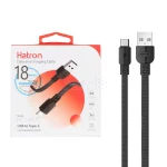 کابل شارژ فست Hatron Type-C مدل HC145UC - مشکی  - تصویر 3