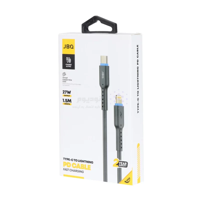کابل شارژ 1.5 متری PD و فست JBQ Type-C to Lightning مدل CA-722 - مشکی (گارانتی یکساله رصاصی) - تصویر 3