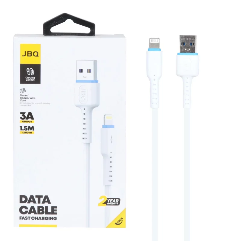 کابل شارژ 1.5 متری فست آیفون JBQ مدل CA-732 - سفید (گارانتی یکساله رصاصی) - تصویر 2