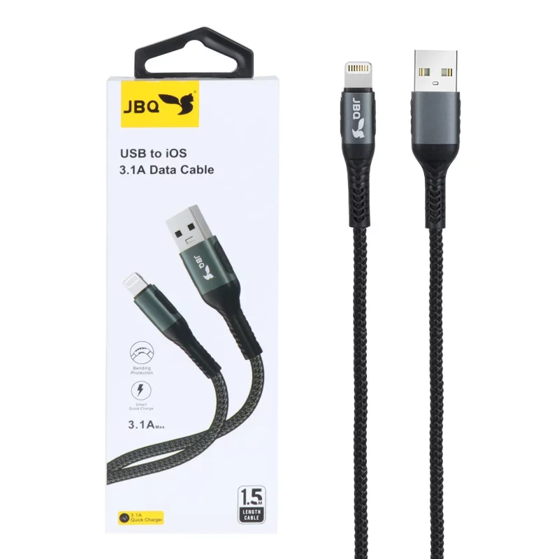 کابل شارژ 1.5 متری فست آیفون JBQ مدل DT-01 - مشکی (گارانتی یکساله رصاصی) - تصویر 2
