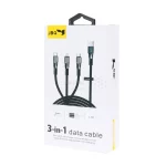 کابل شارژ 1.5 متری فست سه کاره JBQ مدل DT-U33 - مشکی (گارانتی یکساله رصاصی) - تصویر 4